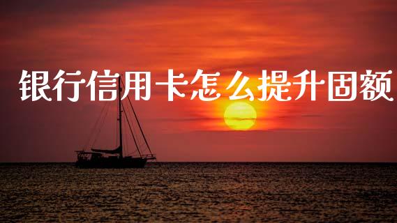 银行信用卡怎么提升固额_https://wap.yjjixie.cn_证券市场_第1张