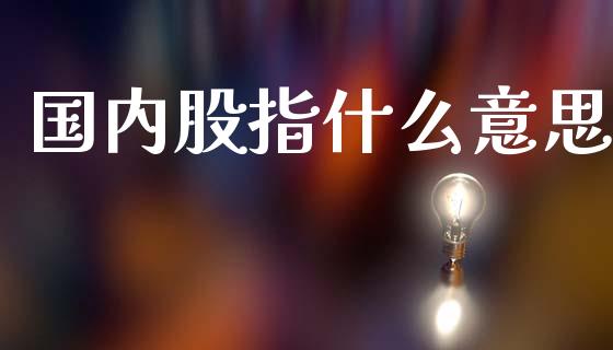 国内股指什么意思_https://wap.yjjixie.cn_商业资讯_第1张