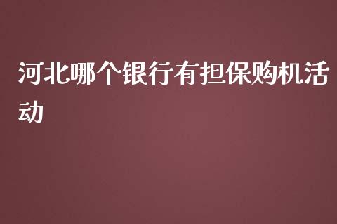 河北哪个银行有担保购机活动_https://wap.yjjixie.cn_保险理财_第1张