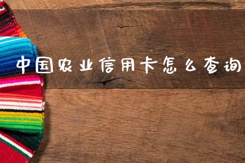 中国农业信用卡怎么查询_https://wap.yjjixie.cn_港股行情_第1张