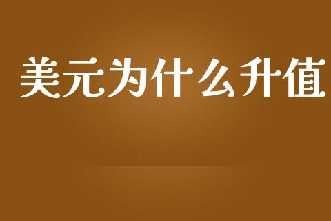 美元为什么升值_https://wap.yjjixie.cn_商业资讯_第1张