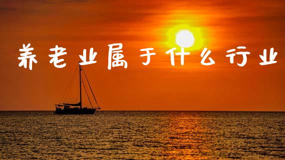 养老业属于什么行业_https://wap.yjjixie.cn_保险理财_第1张