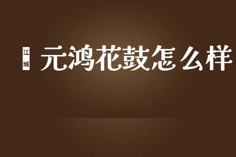 鑫元鸿花鼓怎么样_https://wap.yjjixie.cn_商业资讯_第1张