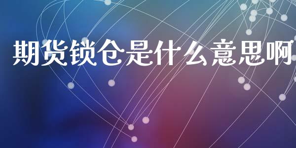 期货锁仓是什么意思啊_https://wap.yjjixie.cn_证券市场_第1张