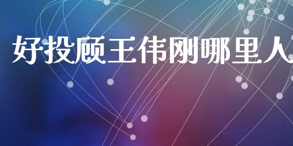 好投顾王伟刚哪里人_https://wap.yjjixie.cn_商业资讯_第1张