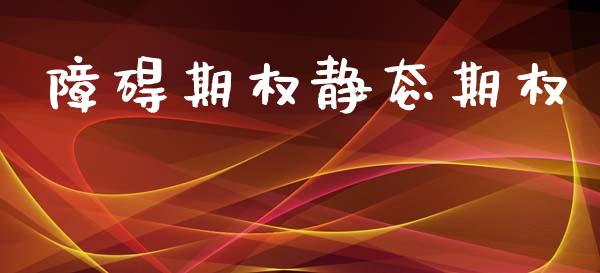 障碍期权静态期权_https://wap.yjjixie.cn_港股行情_第1张