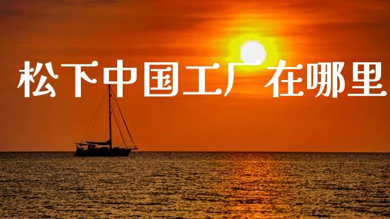 松下中国工厂在哪里_https://wap.yjjixie.cn_保险理财_第1张