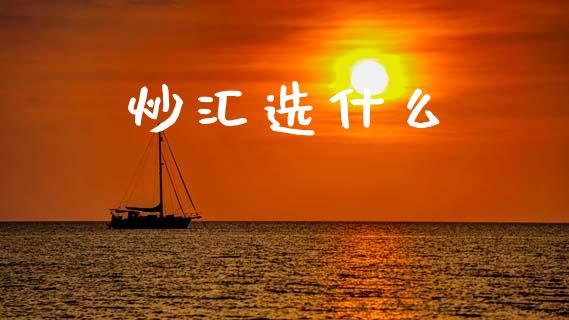 炒汇选什么_https://wap.yjjixie.cn_证券市场_第1张