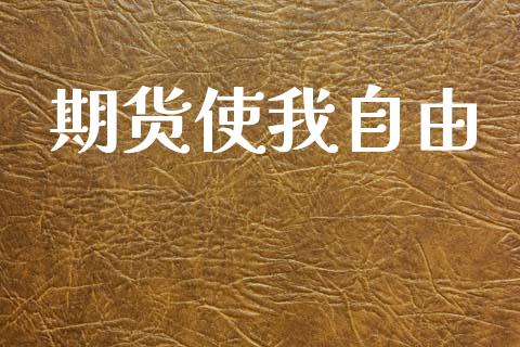 期货使我自由_https://wap.yjjixie.cn_证券市场_第1张