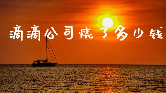 滴滴公司烧了多少钱_https://wap.yjjixie.cn_商业资讯_第1张