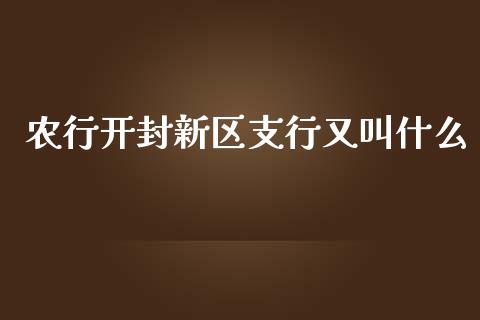 农行开封新区支行又叫什么_https://wap.yjjixie.cn_商业资讯_第1张