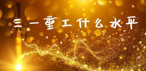 三一重工什么水平_https://wap.yjjixie.cn_商业资讯_第1张