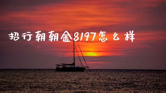 招行朝朝金8197怎么样_https://wap.yjjixie.cn_证券市场_第1张