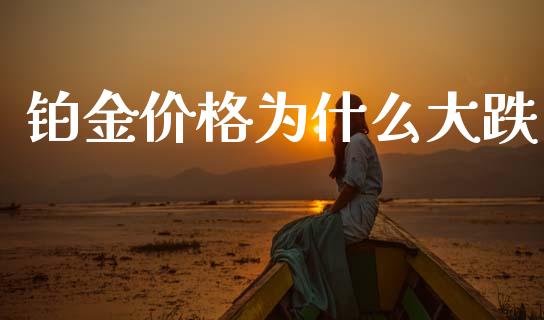 铂金价格为什么大跌_https://wap.yjjixie.cn_证券市场_第1张
