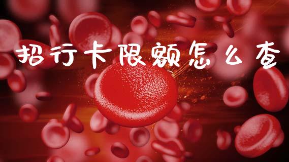 招行卡限额怎么查_https://wap.yjjixie.cn_证券市场_第1张