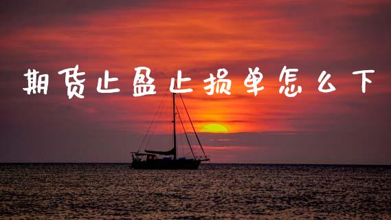 期货止盈止损单怎么下_https://wap.yjjixie.cn_证券市场_第1张