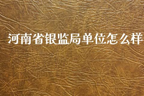 河南省银监局单位怎么样_https://wap.yjjixie.cn_证券市场_第1张