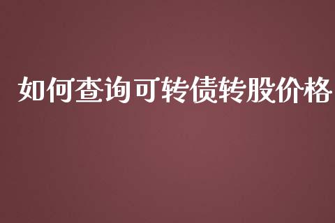 如何查询可转债转股价格_https://wap.yjjixie.cn_商业资讯_第1张