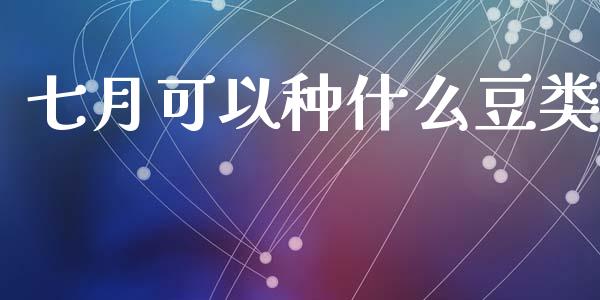 七月可以种什么豆类_https://wap.yjjixie.cn_港股行情_第1张