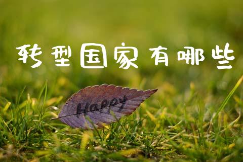 转型国家有哪些_https://wap.yjjixie.cn_港股行情_第1张