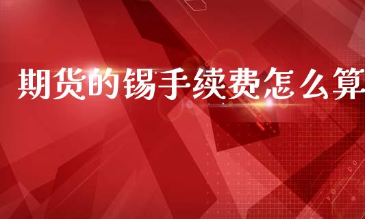 期货的锡手续费怎么算_https://wap.yjjixie.cn_港股行情_第1张