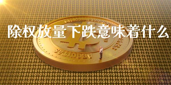 除权放量下跌意味着什么_https://wap.yjjixie.cn_保险理财_第1张