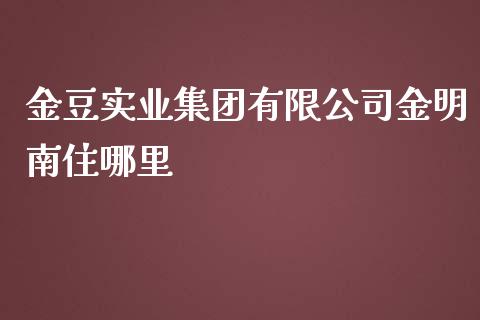 金豆实业集团有限公司金明南住哪里_https://wap.yjjixie.cn_商业资讯_第1张