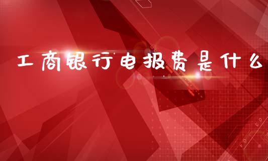 工商银行电报费是什么_https://wap.yjjixie.cn_商业资讯_第1张