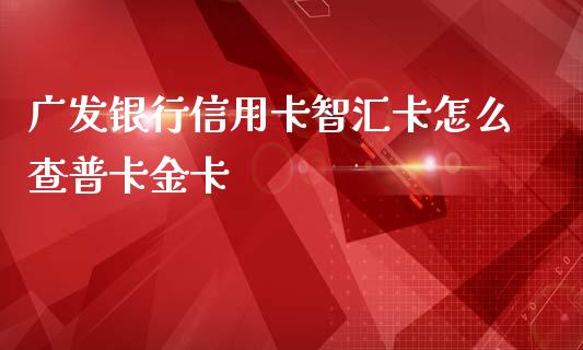 广发银行信用卡智汇卡怎么查普卡金卡_https://wap.yjjixie.cn_港股行情_第1张