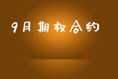 9月期权合约_https://wap.yjjixie.cn_保险理财_第1张