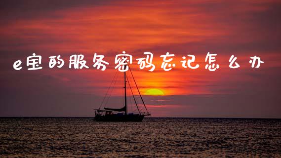 e宝的服务密码忘记怎么办_https://wap.yjjixie.cn_保险理财_第1张
