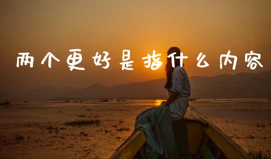 两个更好是指什么内容_https://wap.yjjixie.cn_保险理财_第1张
