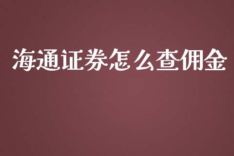 海通证券怎么查佣金_https://wap.yjjixie.cn_保险理财_第1张