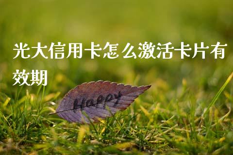 光大信用卡怎么激活卡片有效期_https://wap.yjjixie.cn_证券市场_第1张