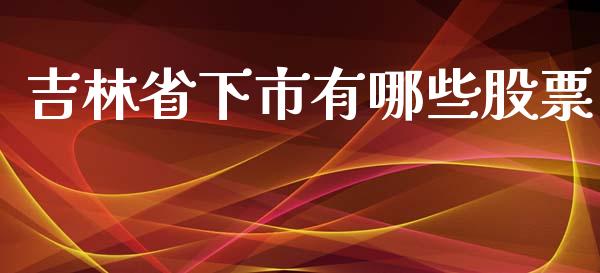 吉林省下市有哪些股票_https://wap.yjjixie.cn_保险理财_第1张
