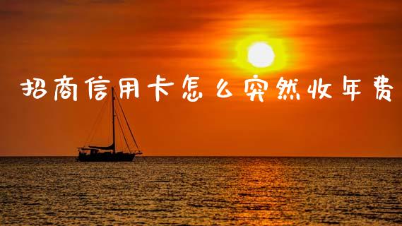 招商信用卡怎么突然收年费_https://wap.yjjixie.cn_证券市场_第1张
