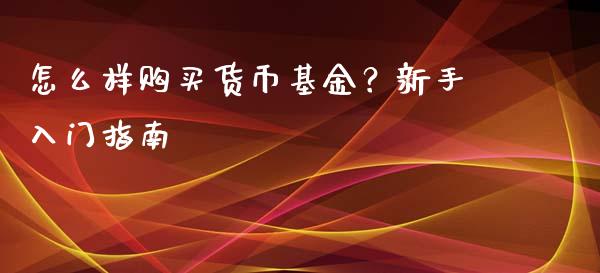 怎么样购买货币基金？新手入门指南_https://wap.yjjixie.cn_证券市场_第1张