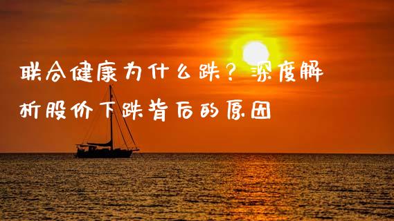 联合健康为什么跌？深度解析股价下跌背后的原因_https://wap.yjjixie.cn_证券市场_第1张