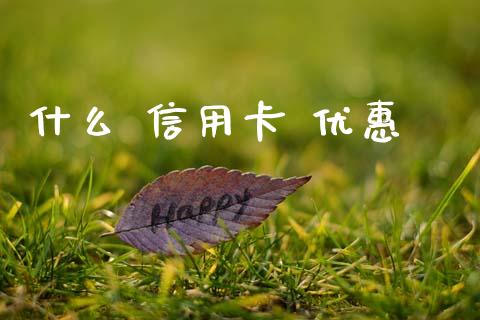 什么 信用卡 优惠_https://wap.yjjixie.cn_保险理财_第1张
