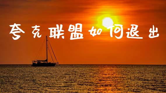夸克联盟如何退出_https://wap.yjjixie.cn_保险理财_第1张