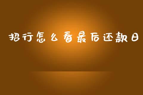 招行怎么看最后还款日_https://wap.yjjixie.cn_港股行情_第1张