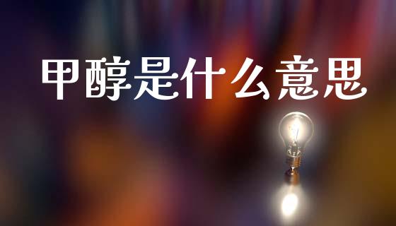 甲醇是什么意思_https://wap.yjjixie.cn_保险理财_第1张