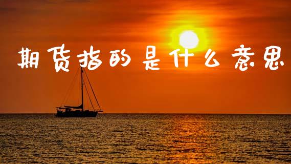 期货指的是什么意思_https://wap.yjjixie.cn_港股行情_第1张