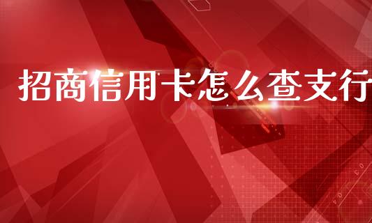 招商信用卡怎么查支行_https://wap.yjjixie.cn_证券市场_第1张