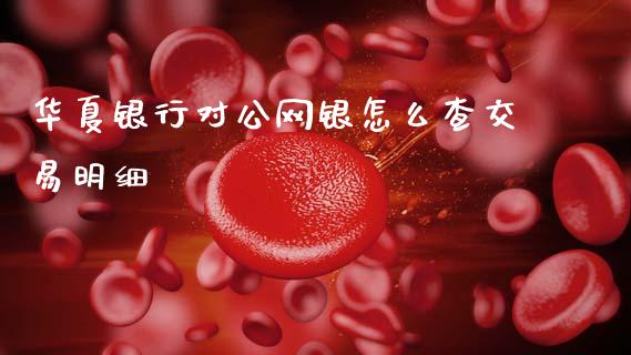 华夏银行对公网银怎么查交易明细_https://wap.yjjixie.cn_保险理财_第1张