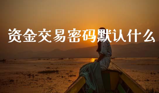 资金交易密码默认什么_https://wap.yjjixie.cn_港股行情_第1张