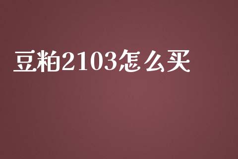 豆粕2103怎么买_https://wap.yjjixie.cn_商业资讯_第1张