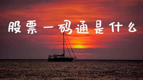 股票一码通是什么_https://wap.yjjixie.cn_商业资讯_第1张