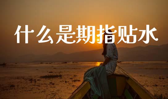 什么是期指贴水_https://wap.yjjixie.cn_保险理财_第1张