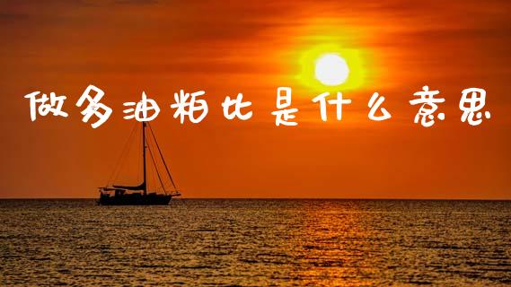 做多油粕比是什么意思_https://wap.yjjixie.cn_商业资讯_第1张